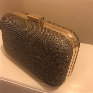 KURT GEIGER GOLD BOX CLUTCH
